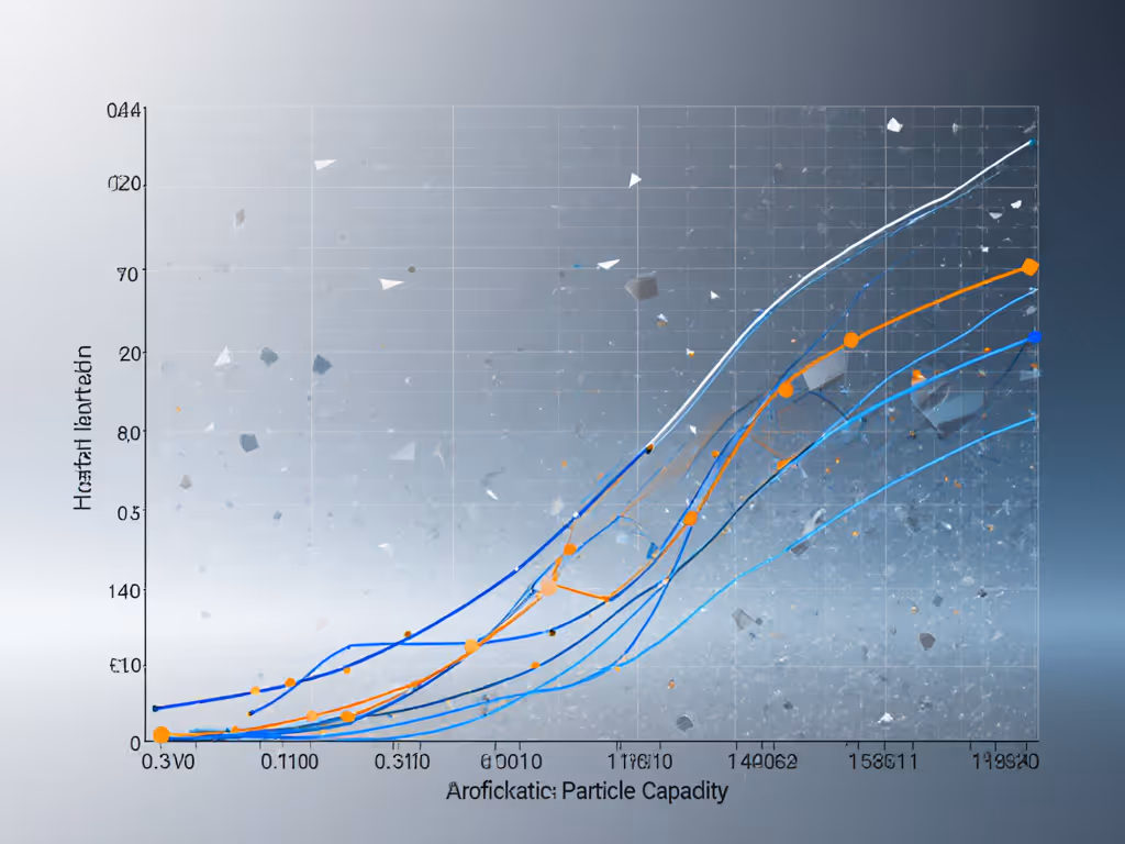 HEPA filtration efficiency curve showing 0.3-10 micron capture rates