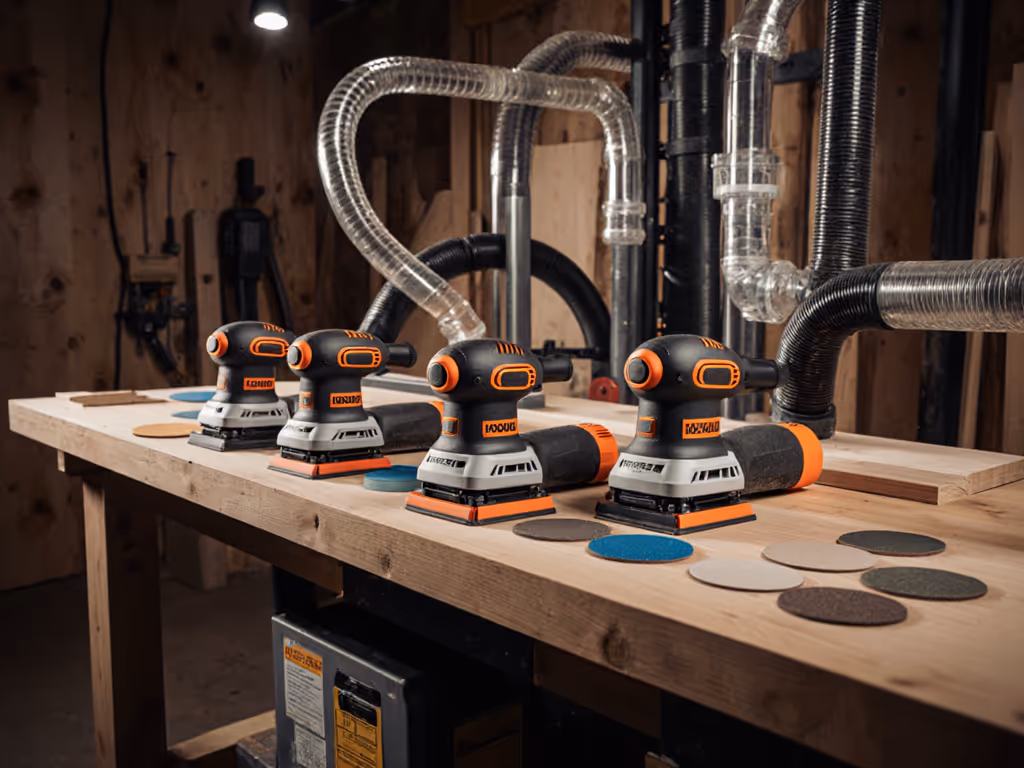 professional sanding workflow with extraction system